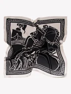 Apaszki i szaliki damskie - Apaszka jedwabna damska czarna 100% jedwab 70x70 cm - miniaturka - grafika 1