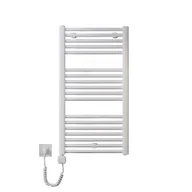 Grzejniki łazienkowe - Grzejnik łazienkowy elekryczny Eltop 92,2x50 biały grzałka 400W LUXRAD - miniaturka - grafika 1