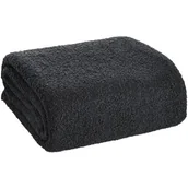 Koce - Koc 70 x 160 Mikrofibra Boucle Bukla Czarny - miniaturka - grafika 1
