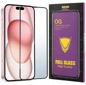 Szkła hartowane na telefon - Szkło HARTOWANE 5D do iPhone 15 OG PREMIUM CAŁY EKRAN PEŁNE - miniaturka - grafika 1