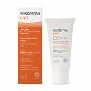 Kremy do twarzy - SesDerma C Vit CC Cream SPF 15 Krem CC z ochroną 30 ml - miniaturka - grafika 1