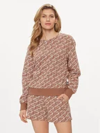 Bluzy damskie - EA7 Emporio Armani Bluza 3DTM06 TJUAZ 1731 Brązowy Regular Fit - miniaturka - grafika 1