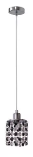 Candellux ROYAL LAMPA WISZĄCA 1X40W G9 Chrom KRYSZTAŁKI CZARNE 31-36233 - Lampy sufitowe - miniaturka - grafika 1
