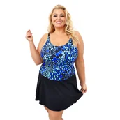 Stroje kąpielowe - Strój ze spódniczką nieb Mozaika 3XL - miniaturka - grafika 1
