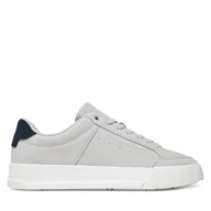 Sneakersy męskie - Sneakersy Tommy Hilfiger Th Court Summer Suede FM0FM05517 Szary - miniaturka - grafika 1