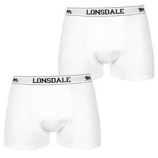 Lonsdale 2 szt. bokserki TRUNKI męskie białe, Rozmiar L - Majtki męskie - miniaturka - grafika 1