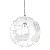 Lampy sufitowe - Relaxdays lampa wisząca kula, lampa wisząca w całym świecie wzornictwo, z regulacją wysokości, metal,  30 cm, różne kolory 10021780_49 - miniaturka - grafika 1