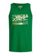 Koszulki męskie - JACK & JONES Męski tank top z logo Jcowater, Verdant Green, M - miniaturka - grafika 1