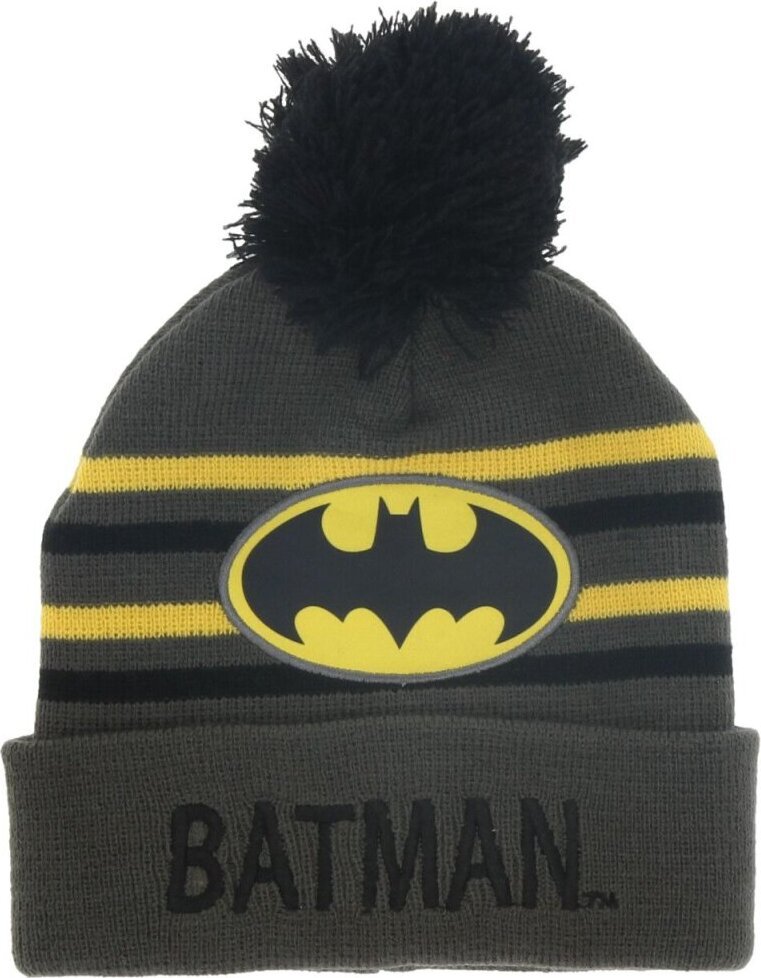 Czapka zimowa Batman z daszkiem - fajna czapka dla dzieci w rozmiarze onesize, szara