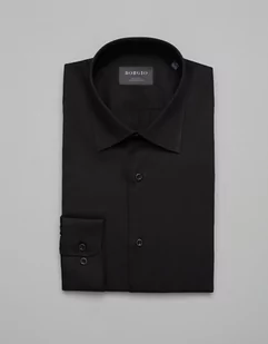 koszula simeria 00383 długi rękaw czarny slim fit - Koszule męskie - miniaturka - grafika 1