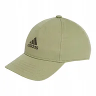 Czapki i chusty sportowe męskie - Czapka z daszkiem Adidas młodzieżowa bejsbolówka oliwkowa z regulacją - miniaturka - grafika 1