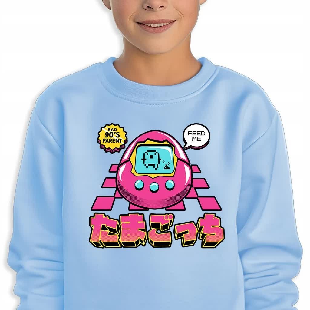 Bluza Dziecięca Niebieska Różowe Tamagochi Mix Wielu Wzorów -140 Cm (9-11)