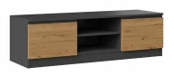 Szafki RTV - Industrialna Szafka Rtv Antracyt + Dąb Artisan M0-H25 - miniaturka - grafika 1