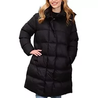 Płaszcze damskie - Geox Damski płaszcz w talii, czarny, 42 (DE) - miniaturka - grafika 1