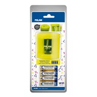 Przybory szkolne - MILAN Temperówka elektryczna żółta - miniaturka - grafika 1