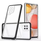 Etui i futerały do telefonów - Hurtel Clear 3in1 etui do Samsung Galaxy A42 5G żelowy pokrowiec z ramką czarny - miniaturka - grafika 1