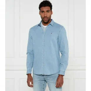 Tommy Jeans Jeansowa koszula Regular Fit - Koszule męskie - miniaturka - grafika 1