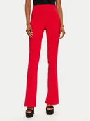 Spodnie damskie - Rinascimento Spodnie materiałowe 1000769229512 Czerwony Regular Fit - miniaturka - grafika 1