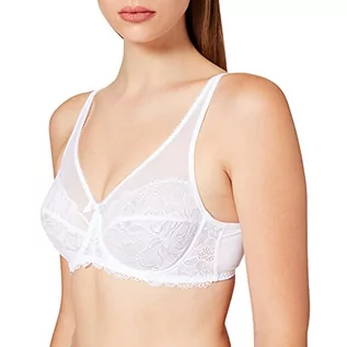 Biustonosze - DIM Damski biustonosz z fiszbinami Soutien-Gorge Avec Armatures hojny Essentiel bez wyściółki, Biały (Blanc 0hy), 75B - grafika 1