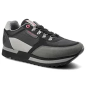 Sneakersy męskie - Czarne Sneakersy Cross Jeans Męskie Wygodne Obuwie - miniaturka - grafika 1