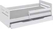 Łóżka dla dzieci i młodzieży - Elior Łóżko dla dziecka z materacem Candy 2X 80x140 - białe - miniaturka - grafika 1