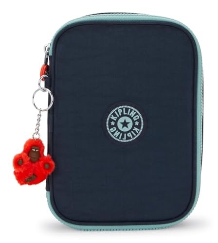 Kipling 100 długopisów Duże etui na ołówki, kieszenie, etui, Cosmo Blue C (niebieski)