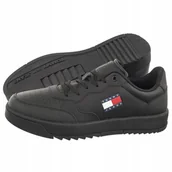 Buty sportowe męskie - Buty sportowe męskie Tommy Hilfiger Retro Ess EM0EM01397 Bds czarne r. 45 - miniaturka - grafika 1