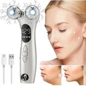 Szczoteczki do twarzy - Masażer Twarzy Roller 4D Ems Wibracja Lifting Twarzy Szyi Ciała Kulkowy 3W1 - miniaturka - grafika 1