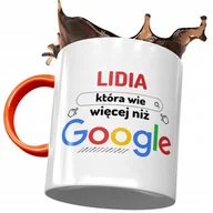 Kubki - Kubek Pomarańczowy Dla Lidii Koleżanki na Prezent z Nadrukiem ze Zdjęciem + Opakowanie na prezent (wzór 03) - miniaturka - grafika 1