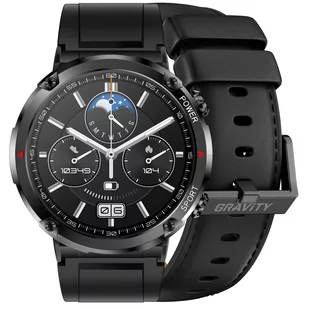 Gravity GT21-3 BK/BK LEATHER / BK - Smartwatch - miniaturka - grafika 1