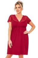 Piżamy damskie - Koszula nocna Livia Plus Burgundowa (Rozmiar XXXXL) - miniaturka - grafika 1