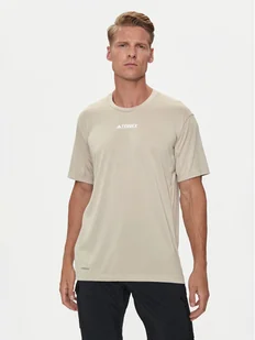adidas T-Shirt Terrex Multi IP4779 Beżowy Regular Fit - Odzież trekkingowa męska - miniaturka - grafika 1