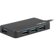 Huby USB - Natec Hub USB Moth 4xUSB 3.0 czarny NHU-1342 - miniaturka - grafika 1