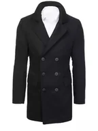 Płaszcze męskie - Płaszcz męski czarny Dstreet CX0434-XL - miniaturka - grafika 1