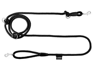 CHABA Smycz linka regulowana - 10mm x 138/260cm czarna - Smycze dla psów - miniaturka - grafika 1