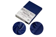 Prześcieradła - Prześcierdało z gumką Frotte 220x200+30cm granatowy - miniaturka - grafika 1