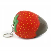 Zabawki sensoryczne - Gniotek Squishy Truskawka Brelok Zawieszka - miniaturka - grafika 1