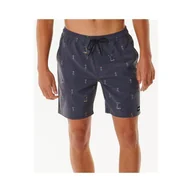 Kąpielówki męskie - Spodenki surfingowe męskie Rip Curl Hula Breach Volley Czarny - miniaturka - grafika 1