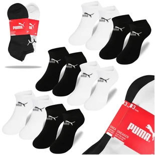 Puma Skarpety Męskie Stopki Sneaker Bawełniane Białe Czarne 6 par 43/46 - Skarpetki męskie - miniaturka - grafika 1