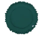 Kokony niemowlęce - Gniazdko z falbanką do zabawy - butelkowa zieleń - miniaturka - grafika 1