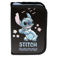 Piórniki - Piórnik jednokomorowy bez wyposażenia czarny Stitch, Paso - miniaturka - grafika 1