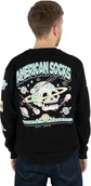 Bluzy męskie - bluza męska AMERICAN SOCKS SPACE CADET CREW Black - miniaturka - grafika 1