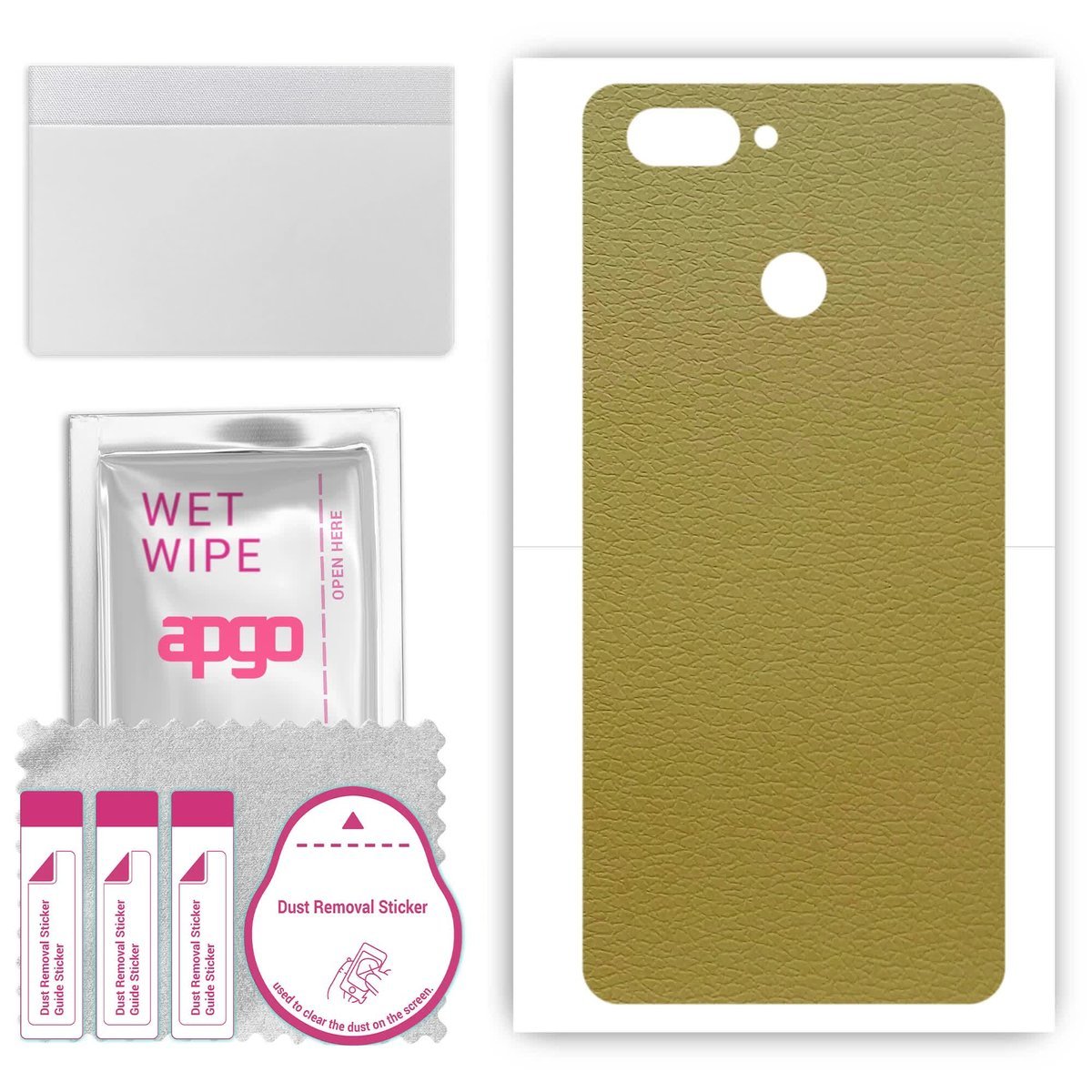 Folia naklejka skórka strukturalna na TYŁ do Oppo A12s - Skóra Oliwkowa - apgo SKINS