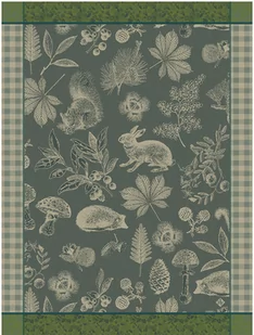 Le Jacquard Fran ais Ściereczka kuchenna Dans Les Bois Tableau Zielona - Ściereczki, gąbki, czyściki - miniaturka - grafika 1