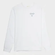 Bluzy sportowe męskie - Męska bluza dresowa nierozpinana bez kaptura OUTHORN OTHSS23TSWSM316 - biała - Outhorn - miniaturka - grafika 1