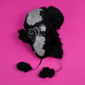 Czapki dla dzieci - Uszanka Zimowe Kwiaty - miniaturka - grafika 1