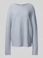 Swetry damskie - Sweter z dzianiny o kroju oversized z okrągłym dekoltem model ‘MAILA’ - miniaturka - grafika 1