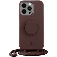 Etui i futerały do telefonów - Just Elegance Etui PopGrip do Apple iPhone 13 Pro Max Ciemnobrązowy - miniaturka - grafika 1