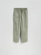 Spodnie damskie - Reserved - Bawełniane spodnie jogger - jasnozielony - miniaturka - grafika 1