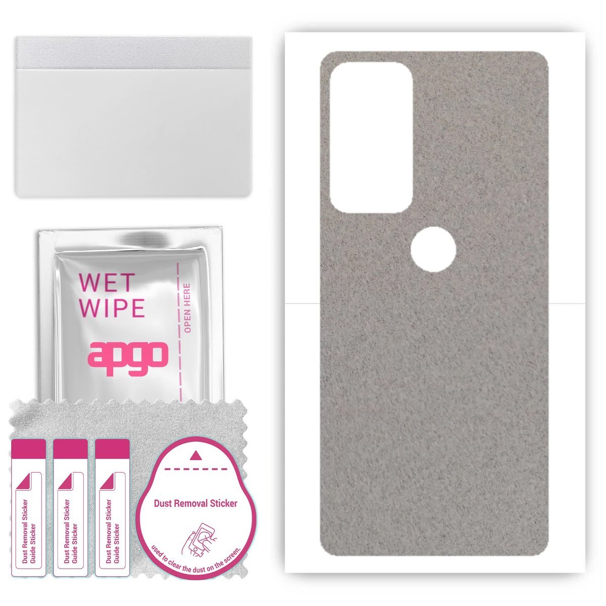 Folia naklejka skórka strukturalna na TYŁ Zamsz do Motorola Edge 20 - Zamsz Szary - apgo SKINS